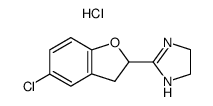 2-(5-Chloro-2,3-dihydro-benzofuran-2-yl)-4,5-dihydro-1H-imidazole; hydrochloride Structure