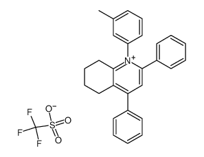 2,4-diphenyl-1-(m-tolyl)-5,6,7,8-tetrahydroquinolin-1-ium trifluoromethanesulfonate Structure