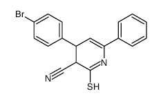 4-(4-bromophenyl)-6-phenyl-2-sulfanylidene-3,4-dihydro-1H-pyridine-3-carbonitrile结构式