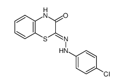 2-(4-chlorophenylhydrazono)-2,3-dihydro-4H-1,4-benzothiazin-3-one Structure