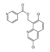(3,7-dichloroquinolin-8-yl)methyl pyridine-3-carboxylate结构式