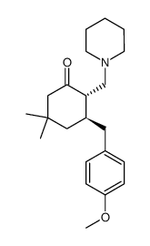 (2S,3R)-3-(4-Methoxy-benzyl)-5,5-dimethyl-2-piperidin-1-ylmethyl-cyclohexanone Structure