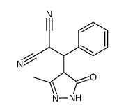 2-[(3-Methyl-5-oxo-4,5-dihydro-1H-pyrazol-4-yl)-phenyl-methyl]-malononitrile结构式