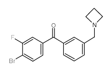 3'-AZETIDINOMETHYL-4-BROMO-3-FLUOROBENZOPHENONE structure