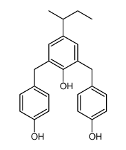 4-butan-2-yl-2,6-bis[(4-hydroxyphenyl)methyl]phenol Structure