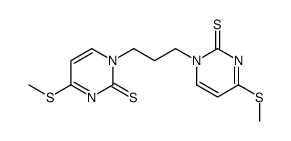 4-methylsulfanyl-1-[3-(4-methylsulfanyl-2-sulfanylidenepyrimidin-1-yl)propyl]pyrimidine-2-thione结构式