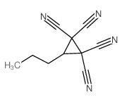 3-Propyl-1,1,2,2-cyclopropanetetracarbonitrile结构式