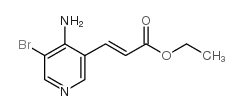 3-(4-氨基-5-溴吡啶-3-基)丙烯酸乙酯结构式