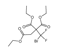 triethyl 3-bromo-3,3-difluoropropane-1,2,2-tricarboxylate结构式