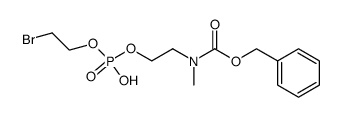 (N-benzyloxy carbonyl-N-methyl-2-aminoethyl)-2-bromethyl-phosphate结构式