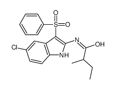N-[3-(benzenesulfonyl)-5-chloro-1H-indol-2-yl]-2-methylbutanamide结构式