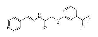 (3-trifluoromethyl-phenylamino)-acetic acid [1-pyridin-4-yl-meth-(E)-ylidene]-hydrazide Structure