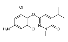 6-(4-amino-2,6-dichlorophenoxy)-4-isopropyl-2-methyl-2H-pyridazin-3-one结构式