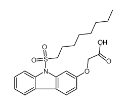 2-(9-octylsulfonylcarbazol-2-yl)oxyacetic acid Structure