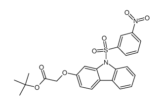 [9-(3-Nitro-benzenesulfonyl)-9H-carbazol-2-yloxy]-acetic acid tert-butyl ester Structure