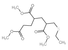 1,3,5-Hexanetricarboxylicacid, 6-(ethylthio)-, 1,3,5-trimethyl ester structure