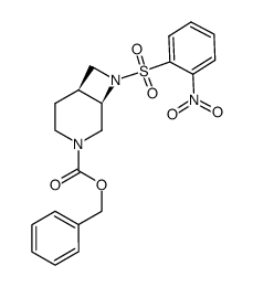 (1R,6S)-8-(2-nitrobenzenesulfonyl)-3,8-diaza-bicyclo[4.2.0]octane-3-carboxylic acid benzyl ester结构式