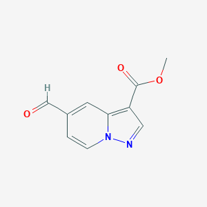Methyl 5-formylpyrazolo[1,5-a]pyridine-3-carboxylate structure