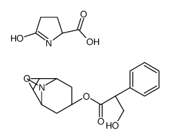 5-oxo-L-proline, compound with [7(S)-(1α,2β,4β,5α,7β)]-9-methyl-3-oxa-9-azatricyclo[3.3.1.02,4]non-7-yl α-(hydroxymethyl)benzeneacetate (1:1) Structure