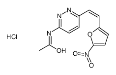 N-[6-[2-(5-nitro-2-furyl)vinyl]pyridazin-3-yl]acetamide monohydrochloride structure
