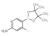 4-Chloro-5-(4,4,5,5-tetramethyl-1,3,2-dioxaborolan-2-yl)pyridin-2-amine structure