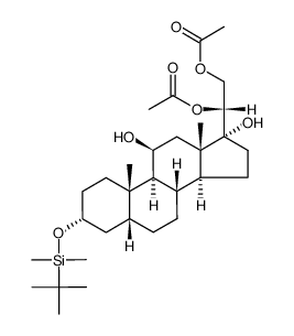 20β-cortol 3-tert-butyldimethylsilyl ether 20,21-diacetate结构式