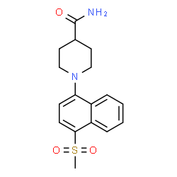 1-[(4-Methylsulfonyl)naphth-1-yl]piperidine-4-carboxamide结构式