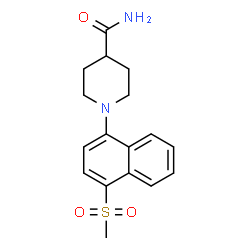 1-[(4-Methylsulfonyl)naphth-1-yl]piperidine-4-carboxamide structure