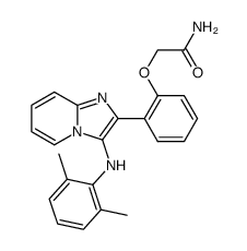 2-[2-(aminocarbonylmethoxy)phenyl]-3-(2,6-dimethylphenylamino)imidazo[1,2-a]pyridine结构式