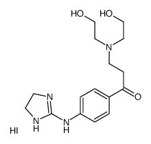 3-[bis(2-hydroxyethyl)amino]-1-[4-(4,5-dihydro-1H-imidazol-2-ylamino)phenyl]propan-1-one,hydroiodide Structure