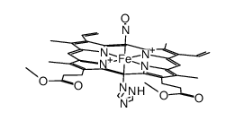 nitrosyl(protoporphyrin IX dimethyl esterato)iron(II) 1,2,4-triazole complex结构式