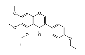 5-ethoxy-3-(4-ethoxy-phenyl)-6,7-dimethoxy-chromen-4-one Structure