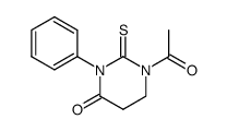 1-acetyl-3-phenyl-2-thioxo-tetrahydro-pyrimidin-4-one结构式