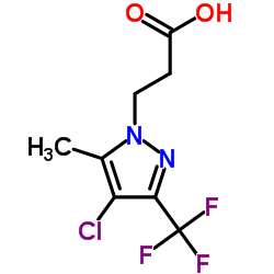 3-(4-CHLORO-5-METHYL-3-TRIFLUOROMETHYL-PYRAZOL-1-YL)-PROPIONIC ACID结构式