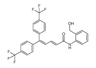 (E)-N-[2-(2-hydroxymethyl)phenyl]-5,5-bis[4-(trifluoromethyl)phenyl]-2,4-pentadienamide Structure
