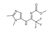 methyl 1-[(1,2-dimethyl-1H-imidazol-5-yl)amino]-2,2,2-trifluoroethylidenecarbamate Structure