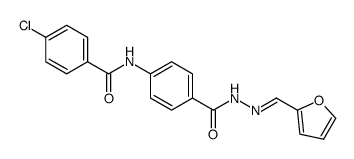 4-[(4-chlorobenzoyl)amino]-N-[(E)-furan-2-ylmethylideneamino]benzamide Structure