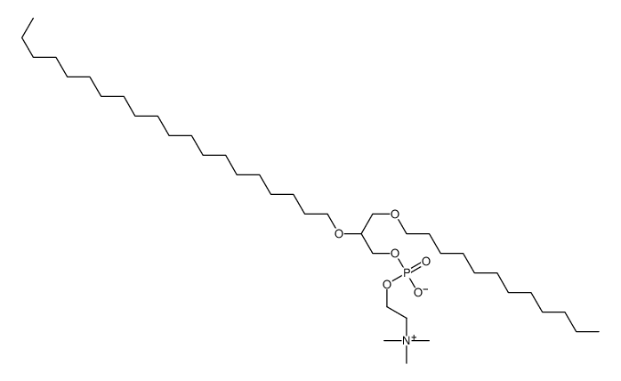 1-dodecyl-2-eicosyl-glycero-3-phosphocholine structure