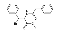 β-bromo-α-(2-phenyl-acetylamino)-cinnamic acid methyl ester结构式