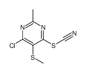 (6-chloro-2-methyl-5-methylsulfanylpyrimidin-4-yl) thiocyanate结构式