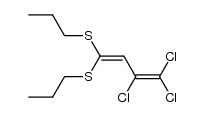 1,1,2-Trichlor-4,4-bis(propylthio)-1,3-butadien结构式
