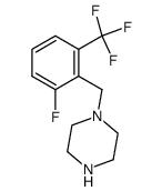 1-(2-fluoro-6-(trifluoromethyl)benzyl)piperazine结构式