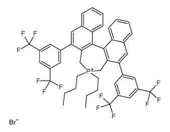 (11bS)-4,4-Dibutyl-4,5-dihydro-2,6-bis[3,5-bis(trifluoromethyl)phenyl]-3H-dinaphtho[2,1-c:1′,2′-e]phosphepinium bromide Structure