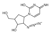 4-amino-1-(2-azido-3-hydroxy-4-(hydroxymethyl)cyclopentyl)-2(1H)-pyrimidinone structure