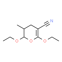 2H-Pyran-5-carbonitrile,2,6-diethoxy-3,4-dihydro-3-methyl-(9CI)结构式