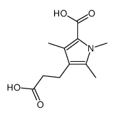 4-(2-carboxyethyl)-1,3,5-trimethylpyrrole-2-carboxylic acid Structure
