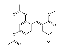 (E)-4-(2,4-diacetoxyphenyl)-3-(methoxycarbonyl)but-3-enoic acid Structure