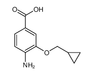 4-amino-3-(cyclopropylmethoxy)benzoic acid结构式