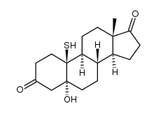 5α-hydroxy-10β-mercaptoestra-3,17-dione结构式