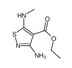 4-Isothiazolecarboxylicacid,3-amino-5-(methylamino)-,ethylester(9CI) Structure